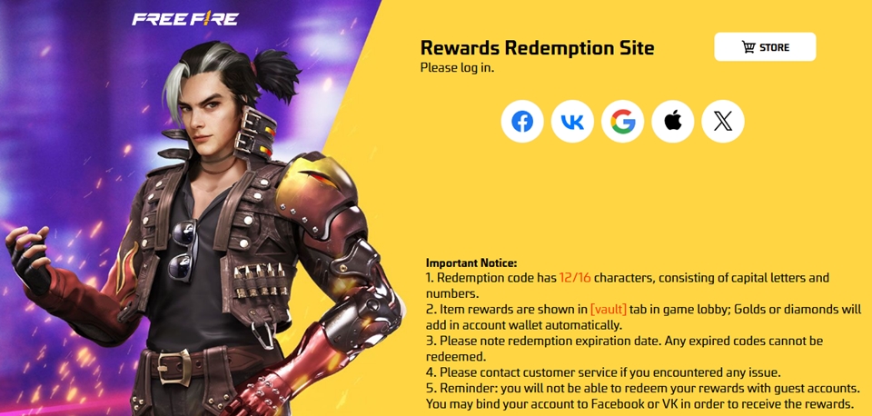 Garena Rewards Redemption
